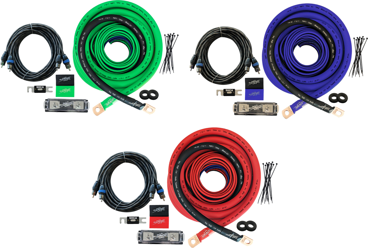 thumbnail image 2 of SKY HIGH CAR AUDIO Red 1/0 To Dual 4 Gauge CCA Amp Kit – 4 AWG Power Wire 2 of 4
