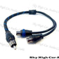 Sky High Car Audio Triple Shielded RCA Y Splitters