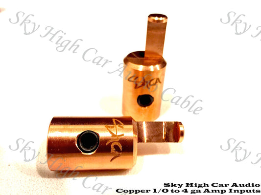 Sky High Car Audio 1/0 to 4ga Amp Inputs - Copper