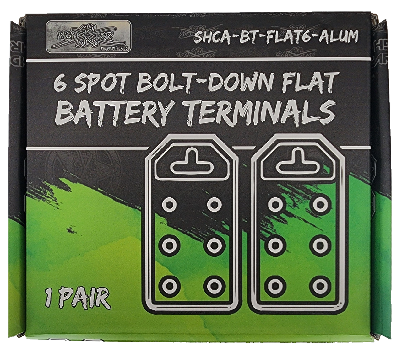 SHCA Flat 6 Spot Aluminum Battery Terminals