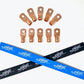 Sky High Car Audio 4 Gauge Copper or Tinned Copper Ring Terminals w/ Heat Shrink Tubing - 10 Pack