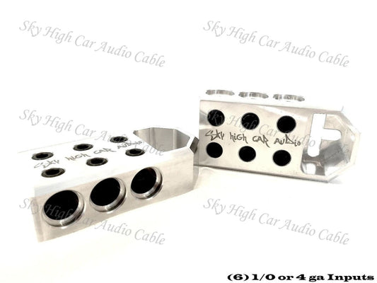 Sky High Car Audio 6 - 1/0 or 4 Gauge Aluminum Battery Terminals