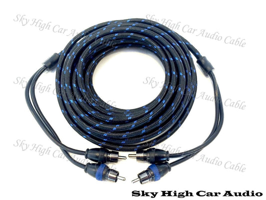 Sky High Car Audio 2-Channel Triple shielded RCAs 1.5ft-20ft