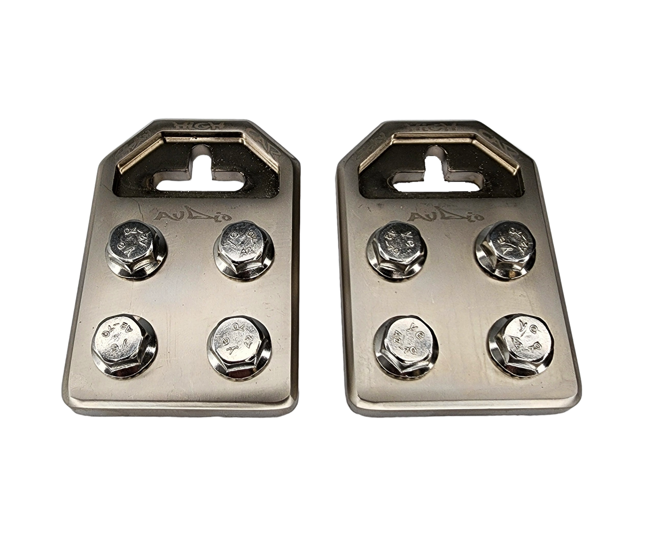 Sky High Car Audio Cast Aluminum Flat 4 Spot Aluminum Battery Terminals